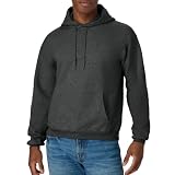 Hanes mens Pullover Ecosmart Hooded Sweatshirt Hoody, Charcoal Heather, Large US