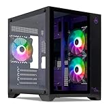 Gabinete Gamer Mancer CV100 Purple Edition | ARGB | Mid-Tower | Lateral De Vidro | Com 3 Fans | Preto | MCR-CV100-PEB