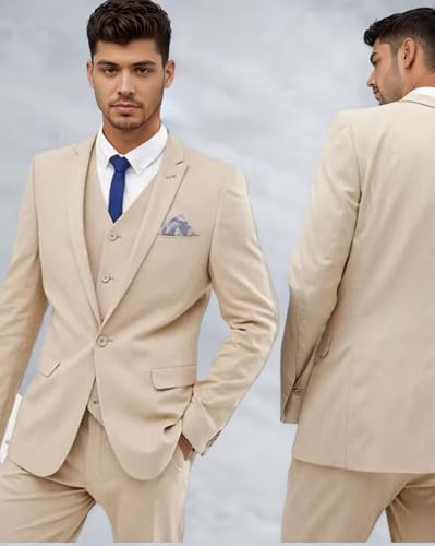Suits for Men Slim Fit Mens Suit 3 Piece Prom Wedding Business Suit Blazer Jacket Pants Tuxedo Set2