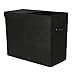Modern Littles Double Folding Laundry Basket, Black - Collapsible Laundry Bin for Toys - Bedroom Organizer - Foldable Bin with Large Capacity. Adult and Kids Room Decor