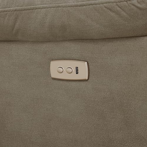 Image of Home Centre | Cairo NXT 3-Seater Electric Recliner Sofa | Fabric Recliner for Living Room | Solid Wood | Beige | 1 Year Warranty