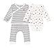 Petit Bateau Unisex Baby A0BNA 3-teiliges Set, Weiß/Blau, 0 Monate