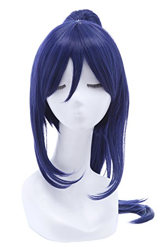 ROLECOS Womens Matsuura kanan Anime Cosplay Wigs Long Ponytails Hair Wig Blue