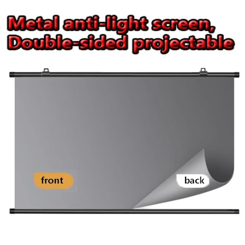 Pantalla de Proyector Manual Portátil 72" 16:9 Anti-Luz miniatura 5