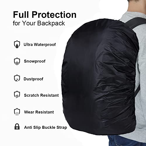 Image of Waterproof Backpack Rain Cover with Adjustable Anti Slip Buckle Strap & Sliver Coating Reinforced Inner Layer for Camping, Hiking, Traveling, Hunting