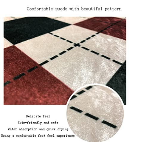 Dancer Badematten 3tlg Sockel Mat Set,Toilettenmatte Set rutschfeste Wellenlinien Badematte U-förmiger Konturteppich WC… – Bild 4