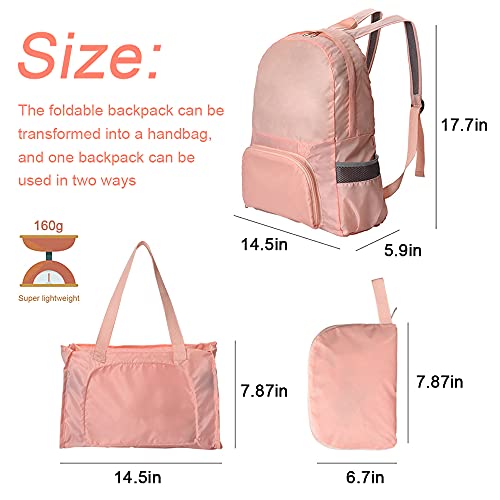Mochila Ultra Ligera Impermeable Plegable Azul miniatura 2