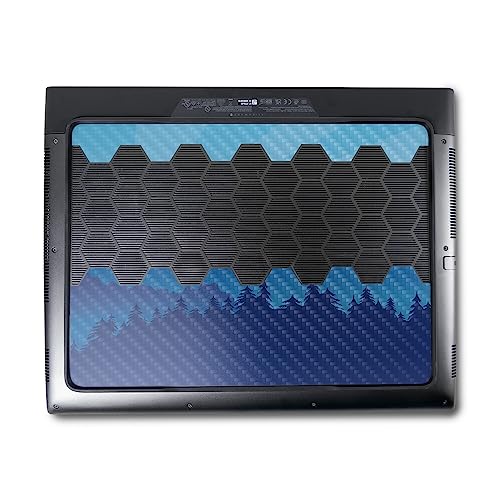 Image of MightySkins Carbon Fiber Skin Compatible With Alienware M18 R1 (2023) Full Wrap Kit - Blue Mountains | Protective Durable Textured Carbon Fiber Finish | Easy To Apply & Change Styles | Made in the USA