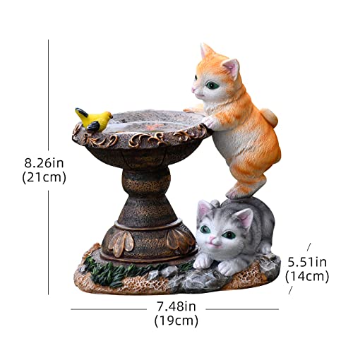 Gardenfans Cat Garden Figurines Outdoor Decor, Outdoor Solar Statue With Led Lights For Patio,Lawn,Yard Art Decoration, Housewarming Garden Gift (Multicolor) #TOP6