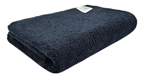 Image of SOFTSPUN Microfiber High Loop Hair & Face Care Bath Towel 1pc 70X140 cm 380 GSM Black! Ultra Absorbent Super Soft & Comfortable Quick Drying for Men & Women Daily Use Pack of 1 Extra Large Unisex.