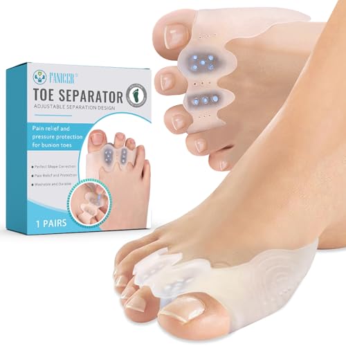2 Pièces Gros Orteils Silicone séparateurs d'orteils,Protection Orteils,Pour éPrévenir le Chevauchement,Pour Orteils se Amélioré,pour Redresser les Orteils, Unisexe Hommes & Femmes