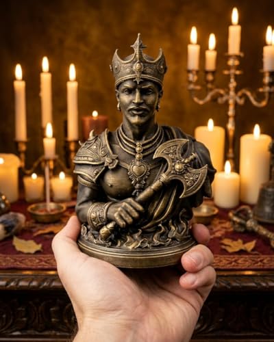 Estatua Shango Orisha 5 Pulgadas Pintada a Mano miniatura 3