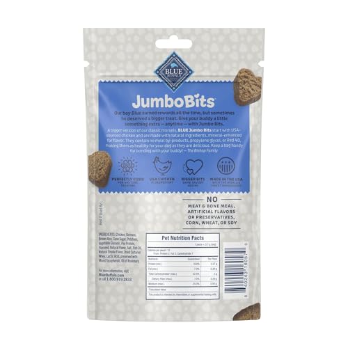 Blue Buffalo Jumbo Bits Chicken Dog Treats, 4 oz - image 2