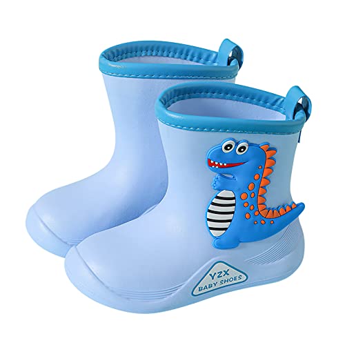 Children Cute Cartoon Fashion Waterproof and Non Slip Rain Boots Rain Boots Soft Bottom Fashion Rain Boots 2-9 Y (Light Blue, 4.5 Years)3