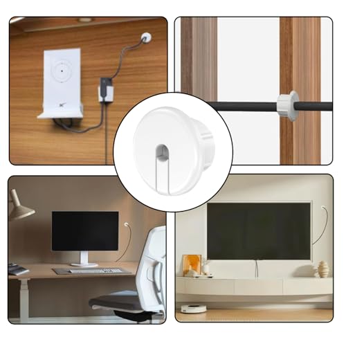 Yuiturt 2 Weiße Wall Bushing Grommet Wanddurchführungen, Kabeleinfädlerkämme für Ethernet-Kabel, 1-Zoll Wandloch Durchführungen für Starlink Dishy, Kabeldurchführung Set