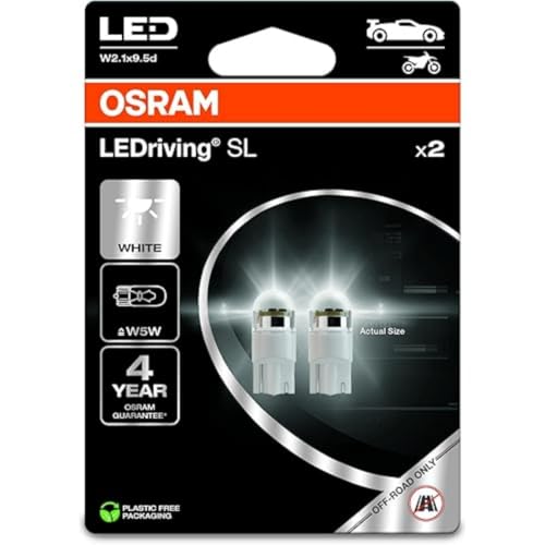 OSRAM LEDriving SL, W5W, Bianco 6000K, Double Blister (2 lamps), LED Retrofit, offroad use only