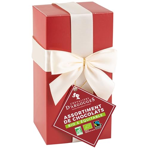 Chevaliers d'Argouges Assortiment de chocolats Bio/Équitable - Ballotin cadeau - 175g