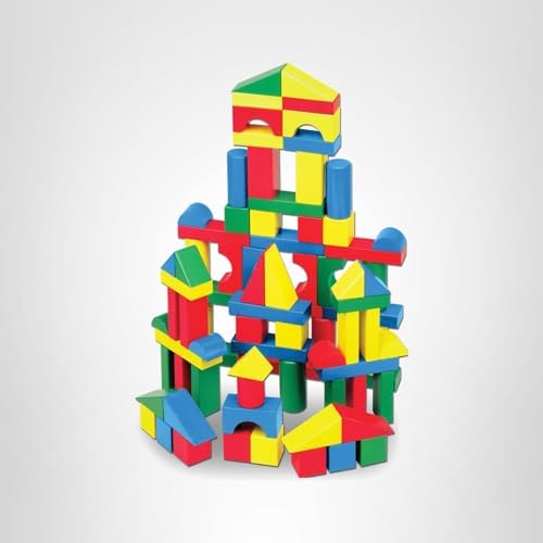 Melissa & Doug Wooden Building Blocks, 100-Piece Set of Sorting & Stacking Toys in 4 Colors and 9 Shapes, Classic Toddler Toys for Girls & Boys Ages 2+ - FSC Certified — view 9