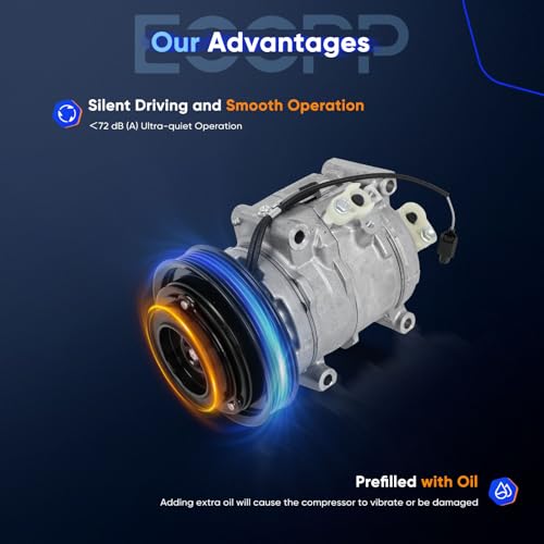 Image of ECCPP A /C Compressor with Clutch for Honda for Accord 3.5L 2013-2017 | for Acura RDX 3.5L 2016-2018 Fast Cooling AC Compressor