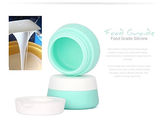 BlueSunshine Silicone Cosmetic Containers Cream Jar with Sealed Lids, 3 Pieces - Food Grade Silicone - BPA Free - Great for Travel, Home and Outdoor (10ml Cream Jars)4