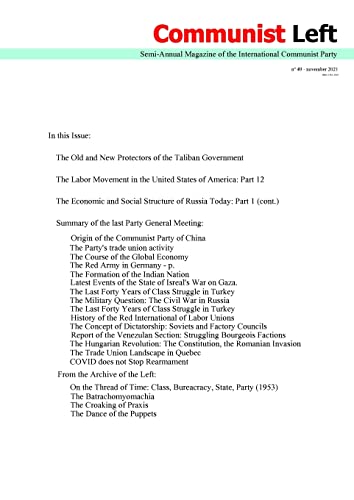 Communist Left Magazine #49: Semi-Annual Magazine of the International Communist Party