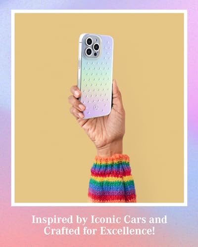 Image of CG MOBILE Mercedes-Benz Phone Case Compatible with iPhone 15 Pro Max in Transluscent Iridescent, Anti-Scratch, Comfortable & Durable Hard Case with Accessible Ports, Shock Absorption & Signature Logo