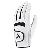 GearX Men's Half Sheep Skin Golf Gloves, White (Large(25), Left)