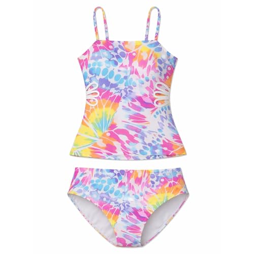 Traje de baño dos piezas cómodo y ajustable para niñas activas 5