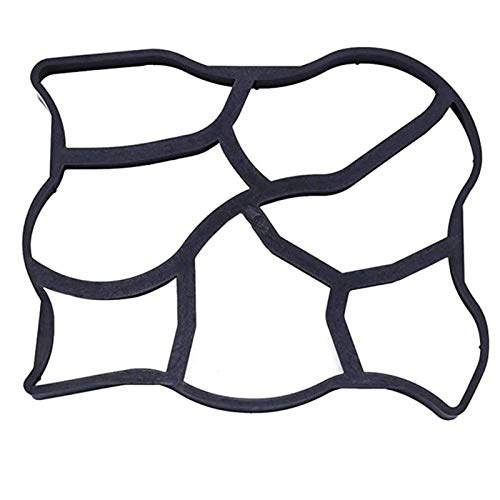 ZoSiP Jardinería Pavimento Encofrado Celosía de Hormigón DIY Molde Irregular pavimentación de acera Jardín Patio Suelo Cemento Molde Molde (Color : Black, Size : 60x50x4cm)