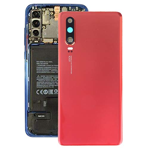 Cache batterie Huawei P30 Orange avec lentille photo pour réparation de caméra