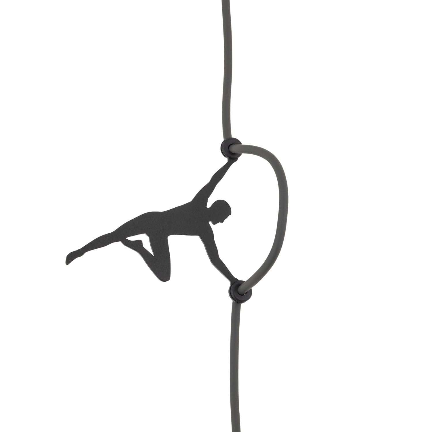 Licht-Erlebnisse Pendelleuchte Stahl Stoff Umbra Grau Modern Esstisch Wohnzimmer höhenverstellbar E27 wohnlich L:50 cm Esszimmer Hängelampe Stoffschirm