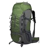 AYWTIUN Mochila para exteriores Mochila de montañismo alta capacidad 55 l for senderismo, acampada, viajes larga distancia, for exteriores, for hombres y mujeres(Green)