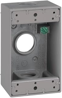 Sigma Electric 4-1/2 in. Rectangle Metallic 1 gang Weatherproof Box Gray