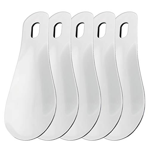 BlueCosto 5x Small Stainless Steel Shoe Horn Metal Shoehorn Portable 10cm for Travel Office Daily Use