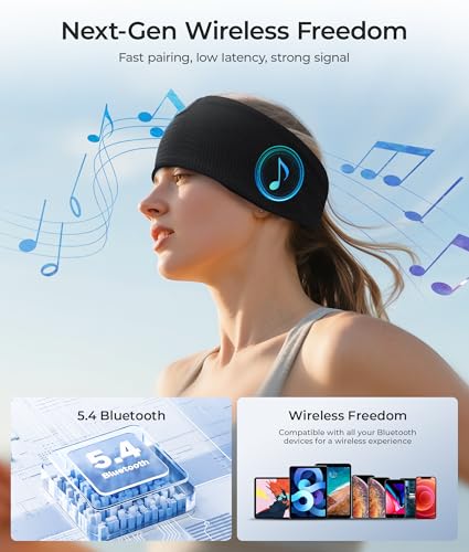 Image of LOVE EYE Sleep Sport Headphones Wireless Bluetooth 5.4 Headband Headphone