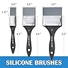 Falling in Art Silicone Paint Brush Set, Lined Edged Flexible Color Shapers, Flat Shaped Painting Tool for Water Based Acrylic Paints, Gouache, Oil, and All Water soluable Mediums 3Pcs(1'', 2'', 3'') #1