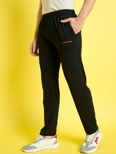 Image of bearbrother Men's Regular Fit Solid Trackpants