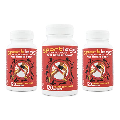 Sportlegs Fast Fitness Boost Pre-Workout Lactic Acid Supplement, 120-Capsule Bottle, Pack Of 3 #TOP22