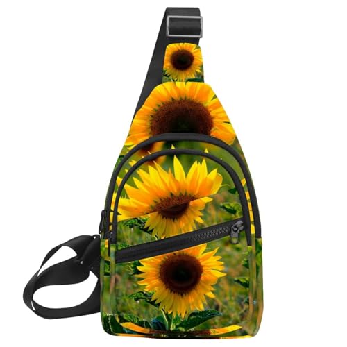 Sac à dos à bandoulière homme compact sac de poitrine imperméable imprimé floral