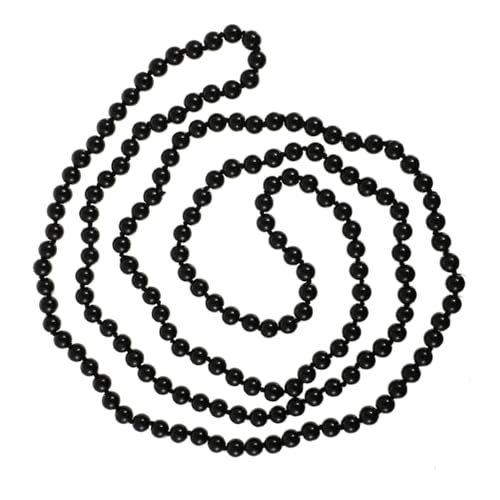 Collier de perles de nombres longs Black Stron pour un look tendance et audacieux en soirée