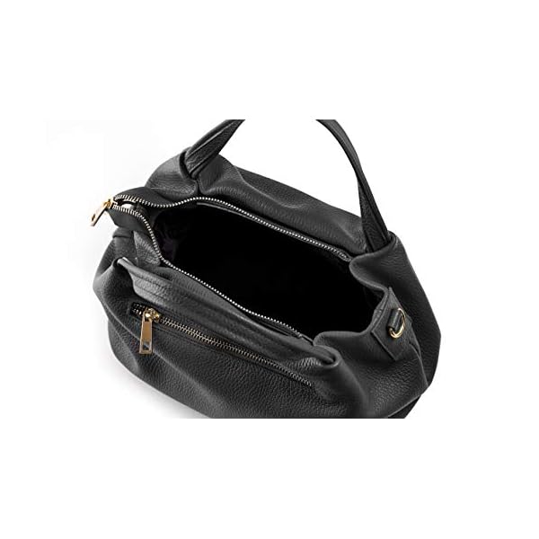 Baroncelli Italian Leather Purse for Women Genuine Soft Leather Medium Size Shoulder Crossbody Bag Made in Italy