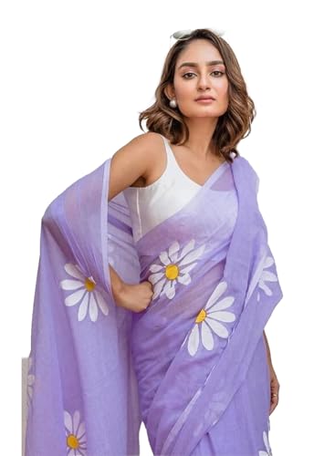 Image of Yashika Women's Georgette Floral Printed Saree With Unstitched Blouse Piece |saree for Women | New Sari | Saree