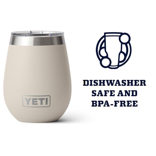 Image of YETI Rambler 10 oz Wine Tumbler, Vacuum Insulated, Stainless Steel with MagSlider Lid, Cape Taupe