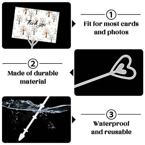 FUSHENMU 100pcs Floral Pick Card Holder, Clear Plastic Straight Head Flower Pick Card Holder Clips for Floral Arrangement Bouquet Wedding Valentine's day Decoration by FUSHENMU - Image 3