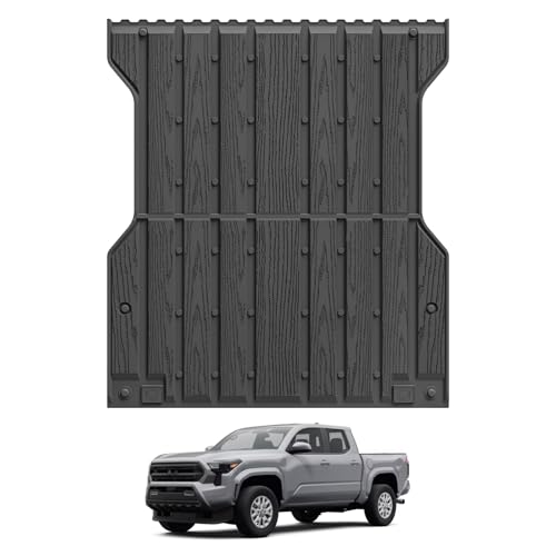 3W Truck Bed Mat for Toyota Tacoma 2024-2026, Heavy Duty Tacoma Accessories TPE Truck Bed Liner, All Weather Pickup Truck Bed Protection(Only Fit 5ft/5' Short Bed)