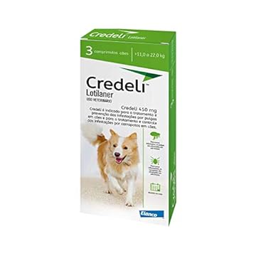 Antipulgas e Carrapatos Elanco Credeli Cães 450 mg 11 a 22kg 3 Comprimidos