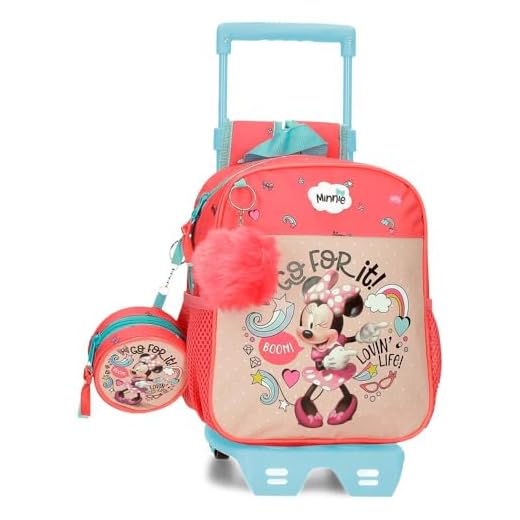 Disney Minnie Lovin Life Mochila Preescolar Adaptable a Carro Multicolor 21x25x10 cms Microfibra 5,25L