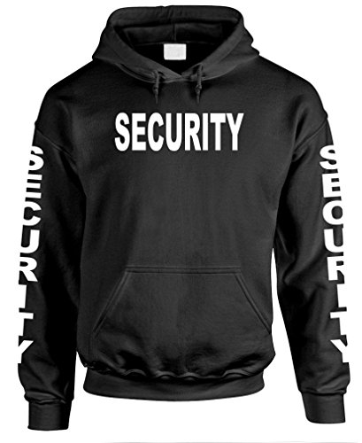 Security - Party Event Staff Police Duty - Mens Pullover Hoodie, 3XL, Black