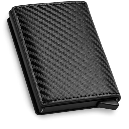 Carteira Futuro RFID Slim Porta Cartões Antifurto Masculina e Feminina, Minimalista, Compacta, Resistente e Ideal para Viagem e Uso Diário