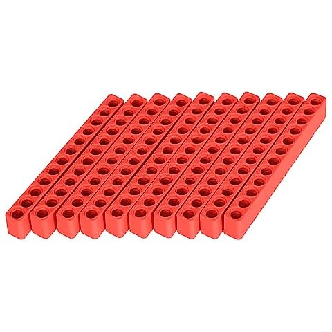 Toolcool 10 Pcs 12 Holes Hex Bit Holder Organizer Screwdriver Bit Holder 1/4 Inch Bit Storage Flexible Plastic Cover